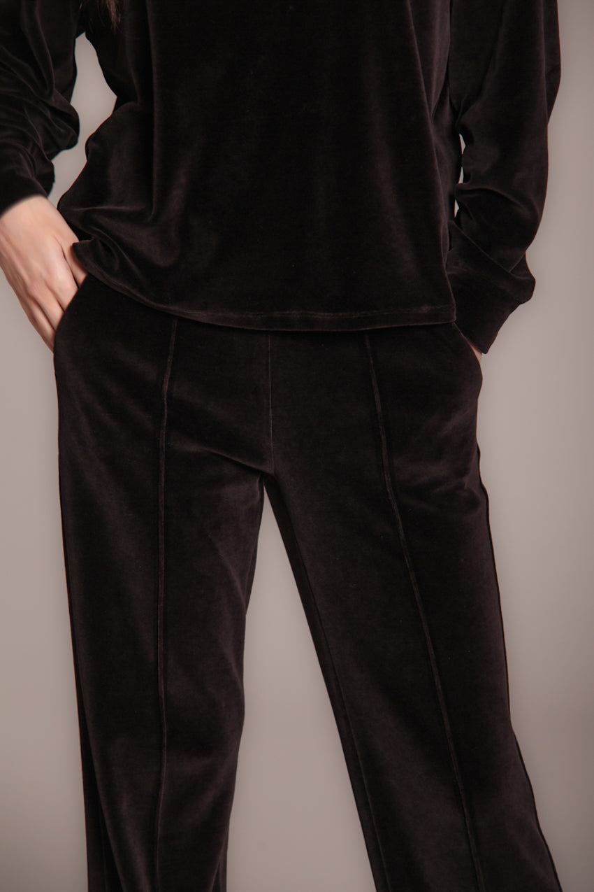 Foto 2 Easy Straight pantalone chino donna in jersey ciniglia straight fit