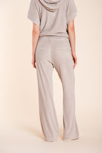 Easy Straight pantalone chino jogger donna in jersey spugna straight fit