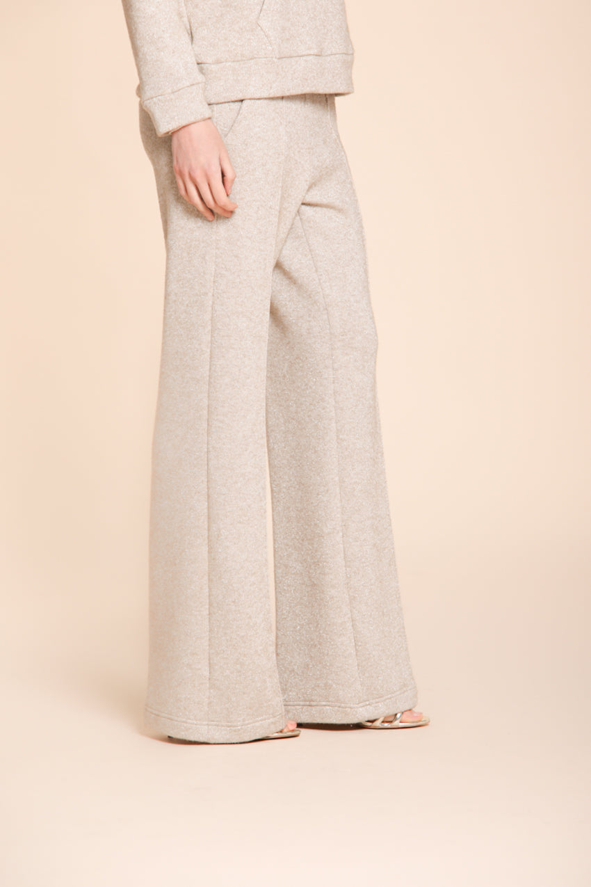 Foto 3 Easy Straight pantalone chino donna in jersey con lurex straight fit