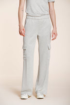 Easy Straight pantalone cargo jogger donna in tricot lurex straight fit