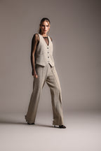 Easy Straight Damen-Chinohose aus Bouclé-Jersey straight fit