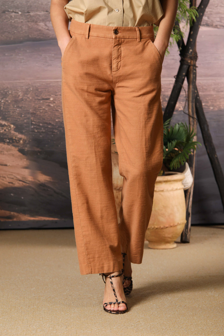 New York Cropped Chino-Hose für Damen im baumwolle Straight Fit