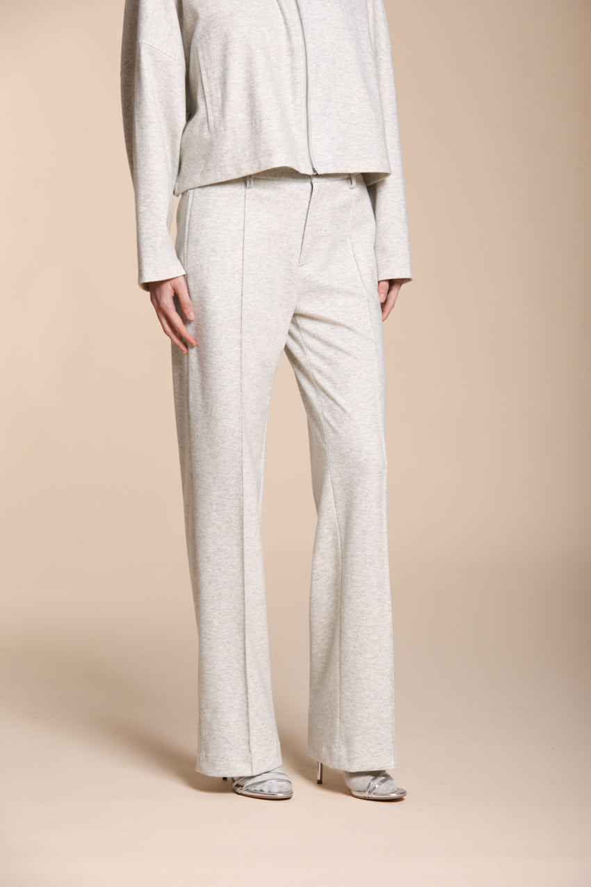 Foto 4 New York Straight pantalone chino donna in jersey flanella straight fit