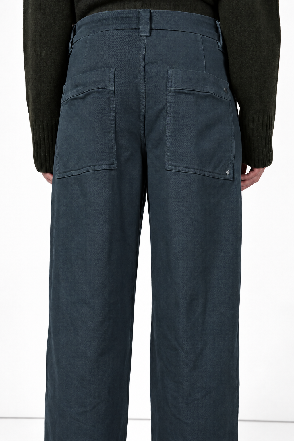 New York Palazzo pantalón chino de mujer en gabardina wide leg