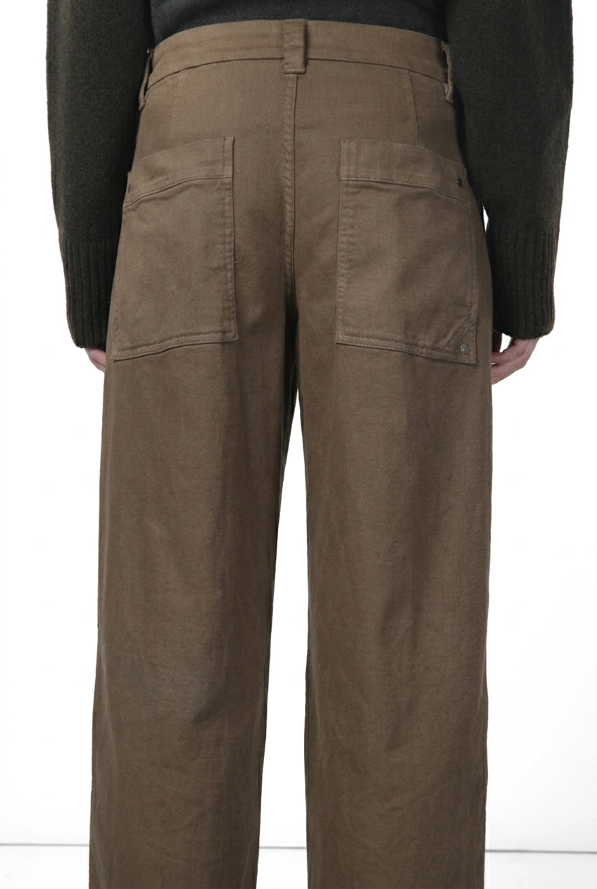 New York Palazzo pantalone chino donna in gabardina wide leg