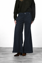 New York Palazzo women’s chino pants in gabardine with wide leg
