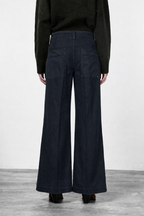 New York Palazzo women’s chino pants in gabardine with wide leg