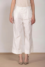 New York Wide pantalone chino donna in tela paracadute wide leg