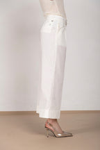New York Wide pantalone chino donna in tela paracadute wide leg