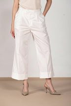 New York Wide pantalone chino donna in tela paracadute wide leg