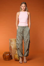 Francis Damen Cargo Jogger aus Baumwolle Modal Wide Leg
