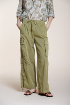 Francis pantalon cargo femme en twill wide leg