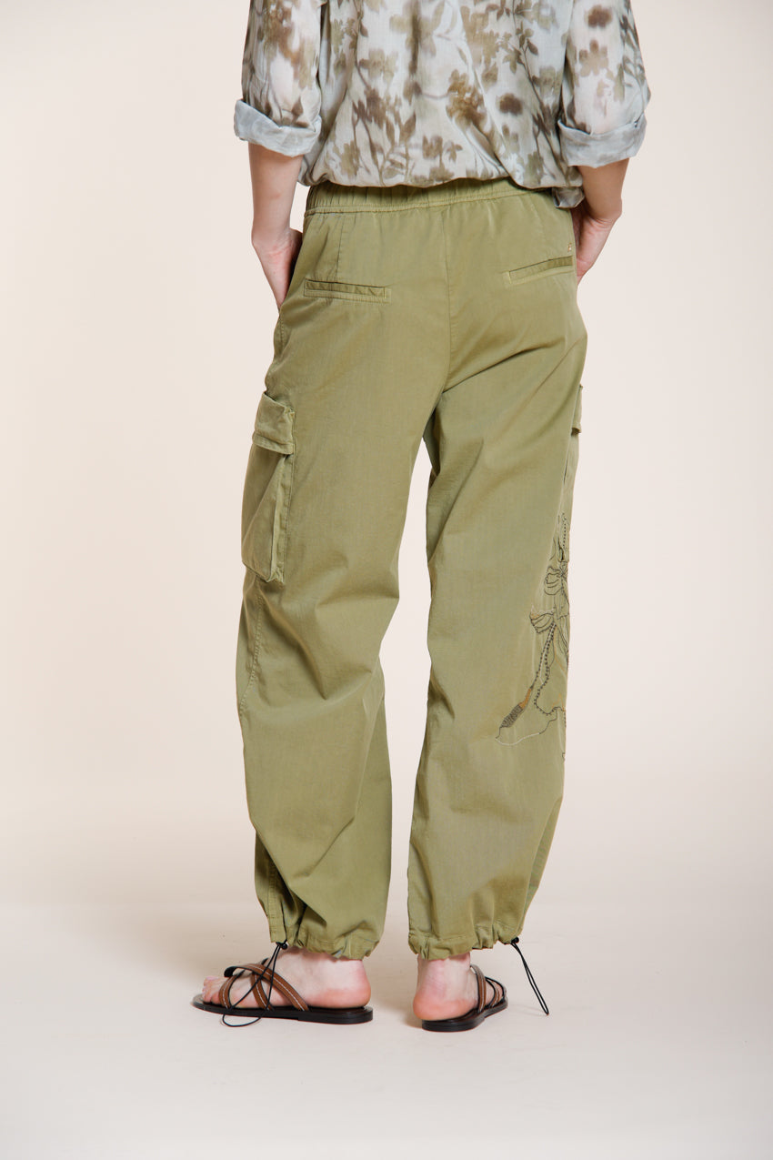 Francis pantalon cargo femme en twill wide leg