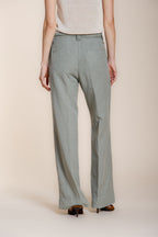 New York Studio pantalone chino donna in twill di cotone e lino straight fit