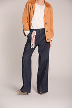 Foto 3 New York Studio pantalone cargo donna in denim stretch wide leg