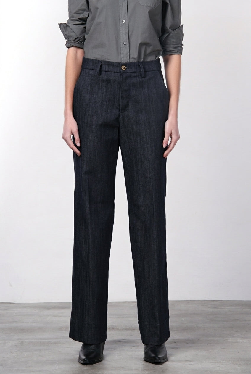 New York Studio pantalone chino donna in denim stretch straight fit