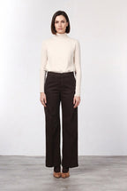 New York Studio pantalón chino de mujer en satén, straight fit