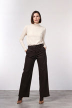 New York Studio pantalón chino de mujer en satén, straight fit