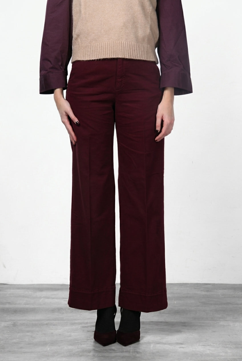New York Studio women’s chino pants in satin with straight fit
