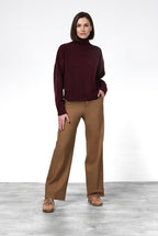 New York Studio Chinohose für Damen aus Satin mit straight fit