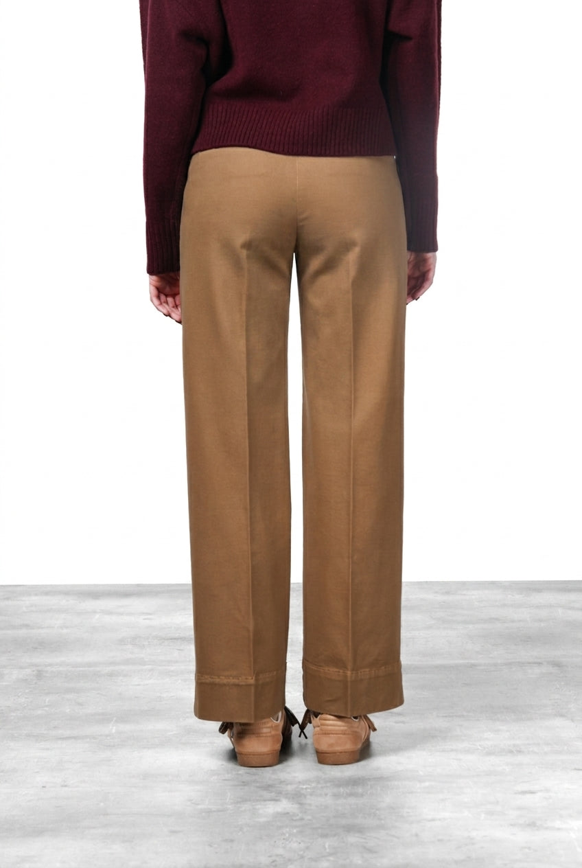 New York Studio Chinohose für Damen aus Satin mit straight fit