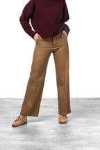 New York Studio Chinohose für Damen aus Satin mit straight fit