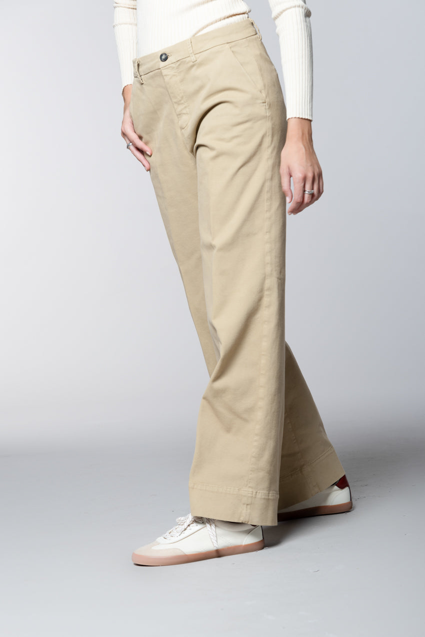 New York Studio Damen-Chinohose aus Baumwoll-Woll-Mix wide leg