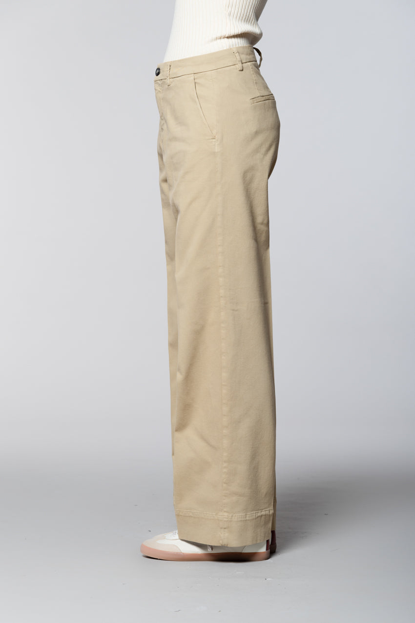 New York Studio Damen-Chinohose aus Baumwoll-Woll-Mix wide leg