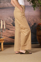 New York Studio Damen Chino Hose aus Baumwoll-Twill Wide Leg