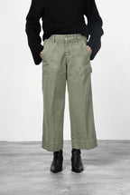 Dallas Wide pantalone chino donna in canvas straight fit