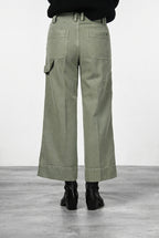 Dallas Wide pantalone chino donna in canvas straight fit