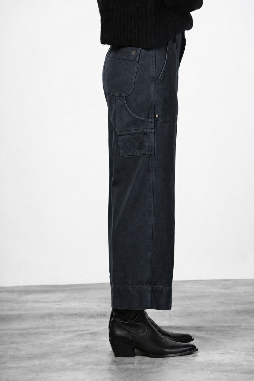 Dallas Wide pantalone chino donna in canvas straight fit