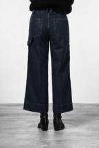 Dallas Wide pantalone chino donna in canvas straight fit