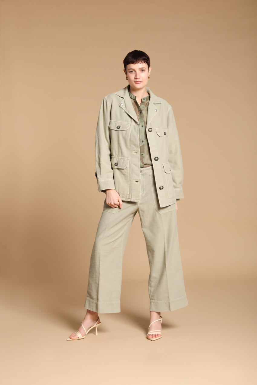 Dallas Wide Damen Cargo-Hose aus Satin Wide Leg