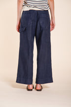 Dallas Wide pantalon cargo femme en cotton flammé straight fit