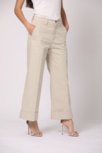 New York Studio Cropped Damen Chino Hose aus Baumwoll-Twill wide leg