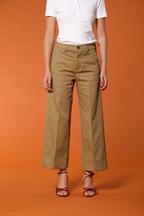 New York Studio Cropped Damen Chino Hose aus Baumwoll-Twill wide leg