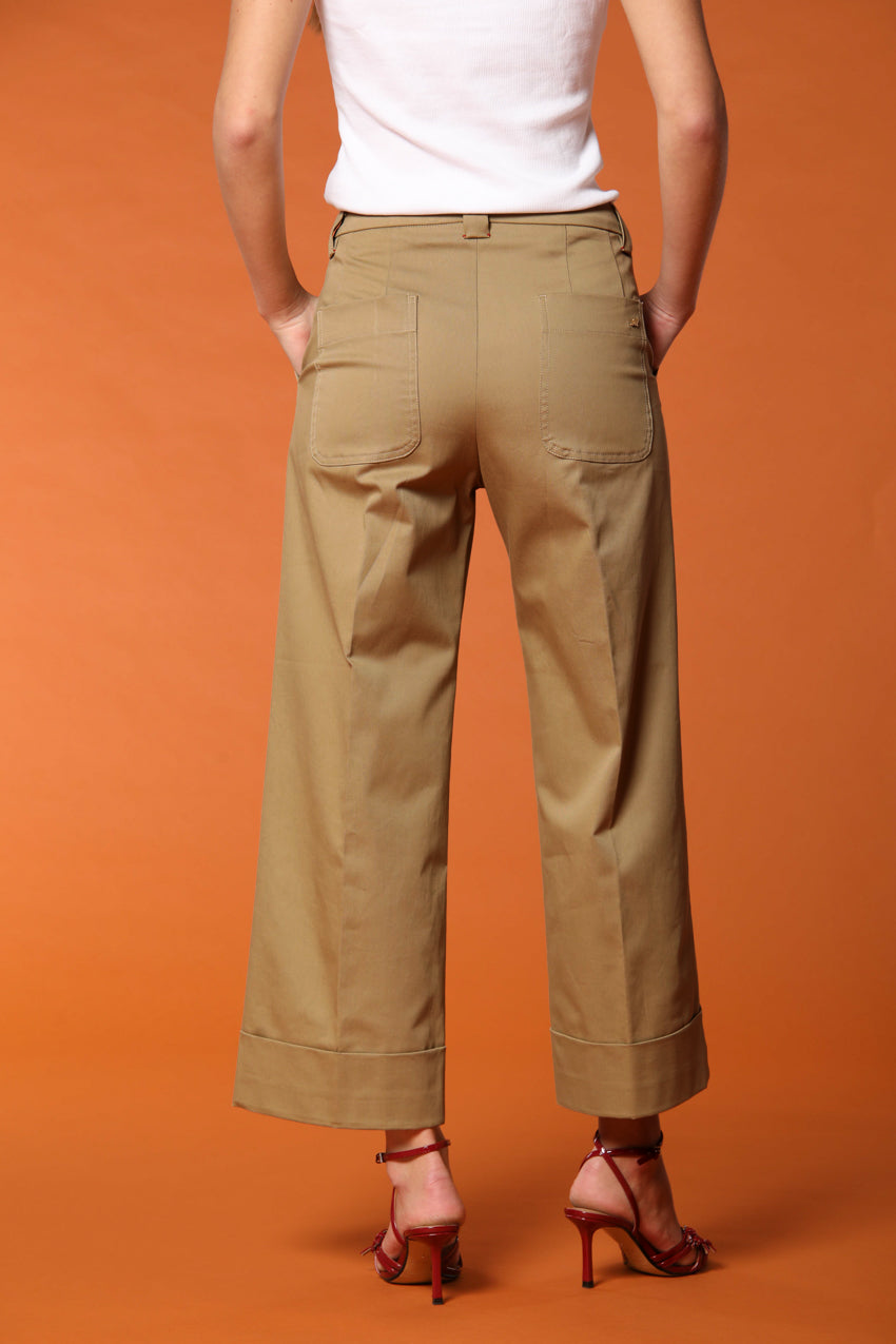 New York Studio Cropped Damen Chino Hose aus Baumwoll-Twill wide leg