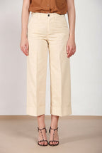 New York Studio Cropped pantalón chino mujer en lino y algodón straight fit
