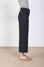 New York Studio Cropped pantalón chino mujer de lino y algodón straight fit