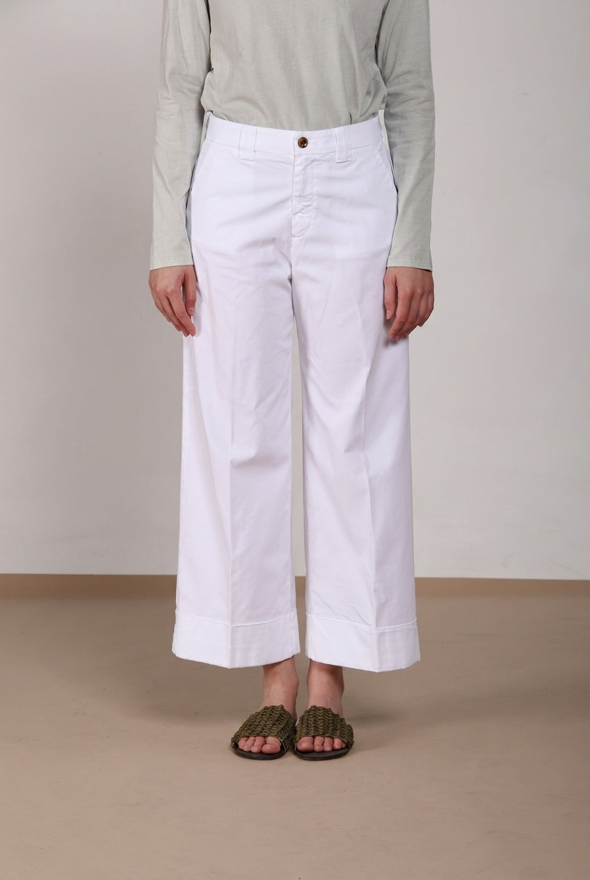New York Studio Cropped Hose Chino Damen aus Gabardine straight fit