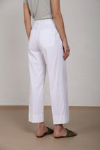 New York Studio Cropped Hose Chino Damen aus Gabardine straight fit