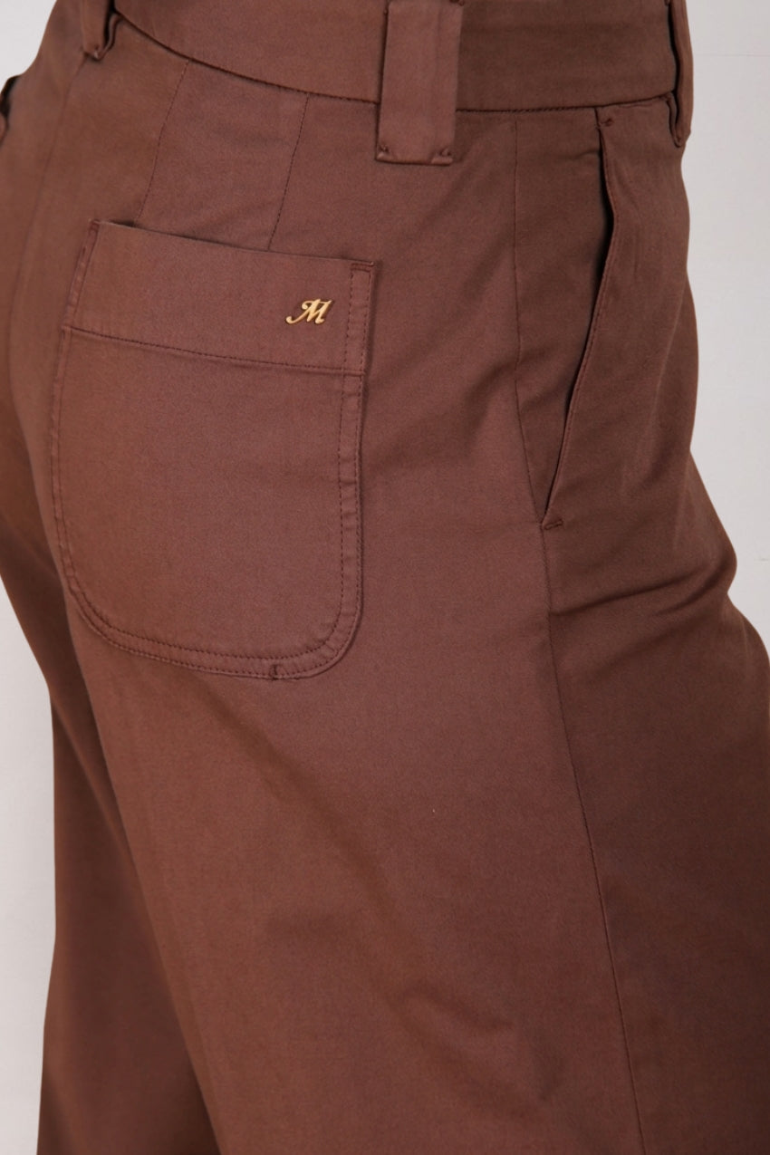 New York Studio Cropped Hose Chino Damen aus Gabardine straight fit