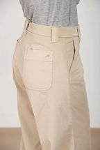 New York Studio Cropped Hose Chino Damen aus Gabardine straight fit