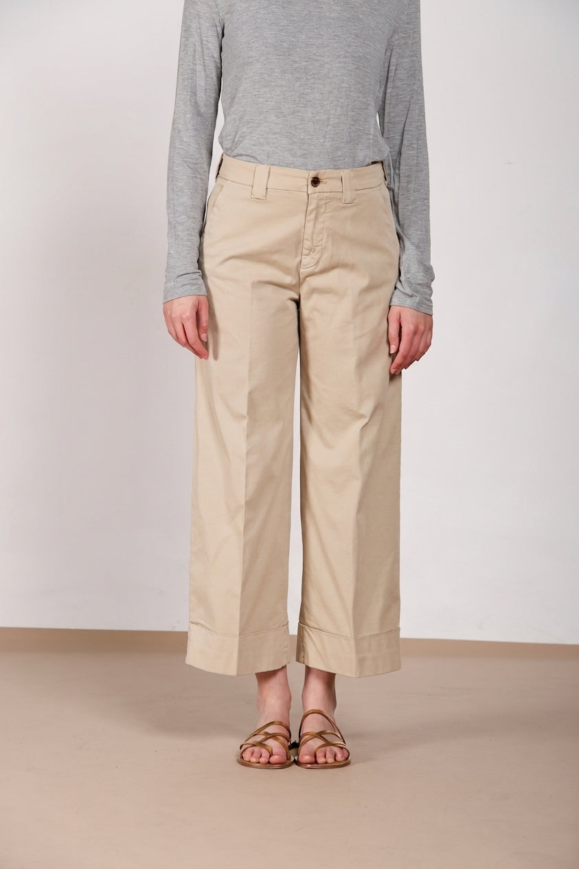 New York Studio Cropped Hose Chino Damen aus Gabardine straight fit