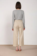 New York Studio Cropped Hose Chino Damen aus Gabardine straight fit