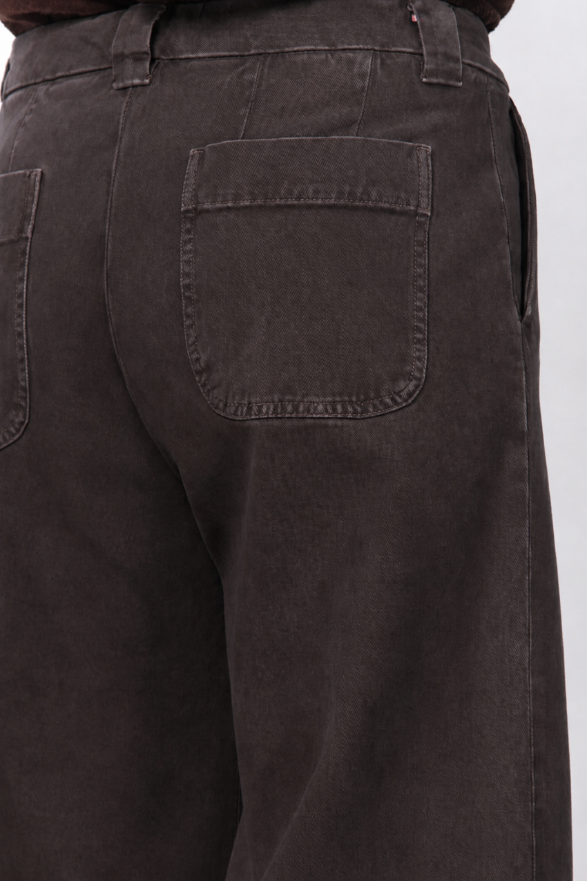 New York Studio Crop pantalone chino donna in twill stretch straight fit