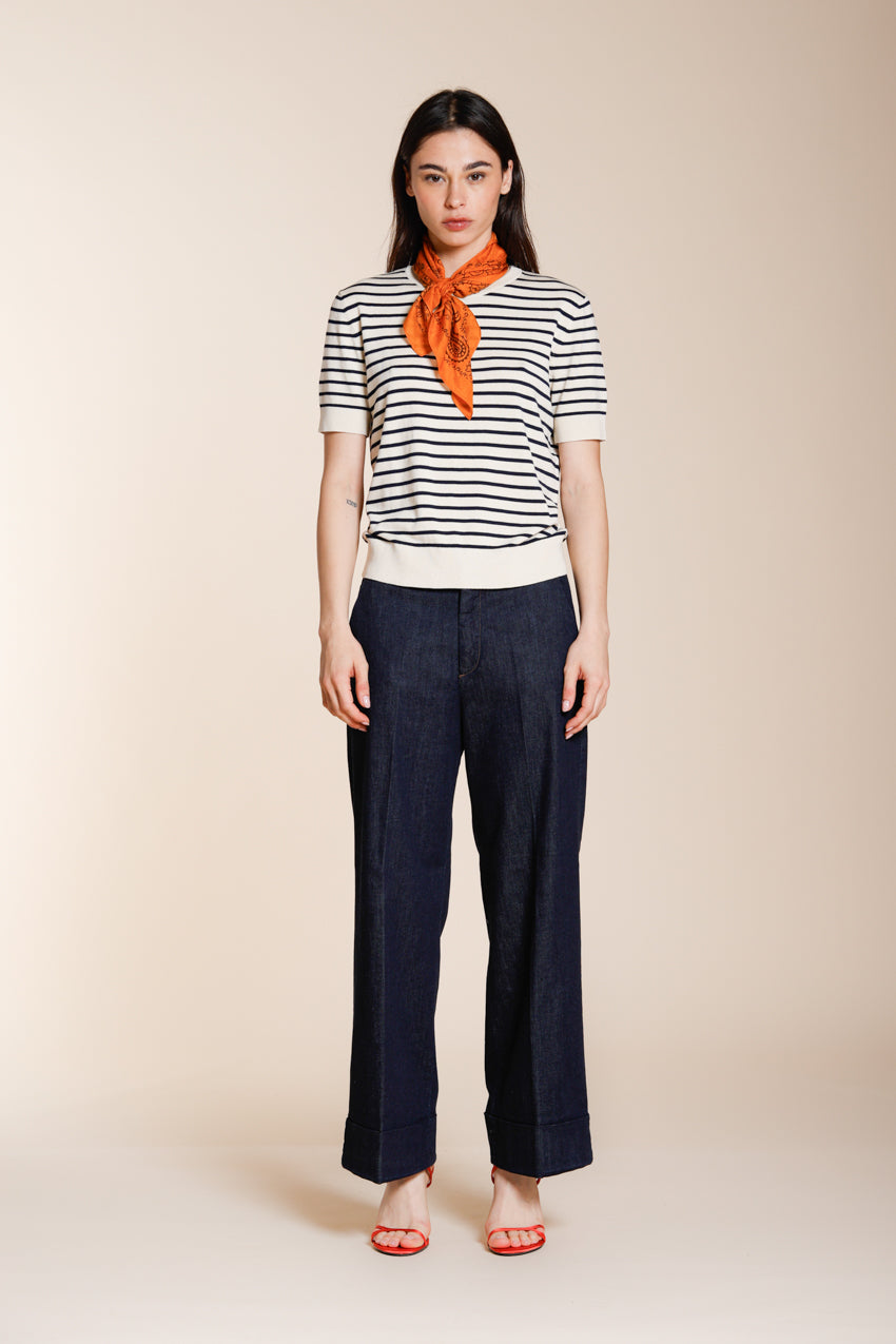 New York Studio Cropped City pantalone chino donna in denim straight fit
