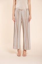 New York Studio Cropped City pantalone chino donna in jersey fantasia a righe straight fit