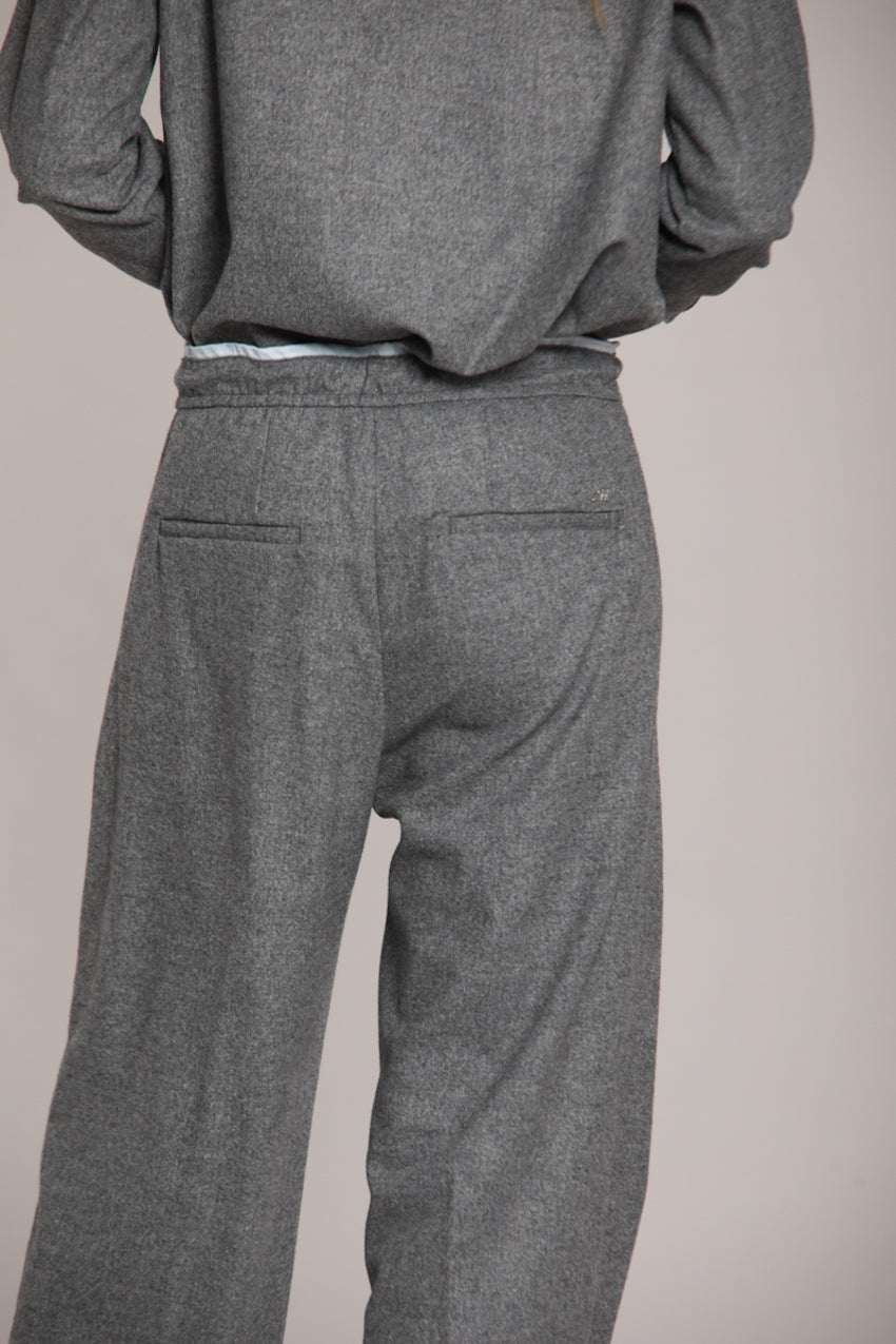 Foto 4 New York Studio Elax pantalone chino donna in lana unita wide leg